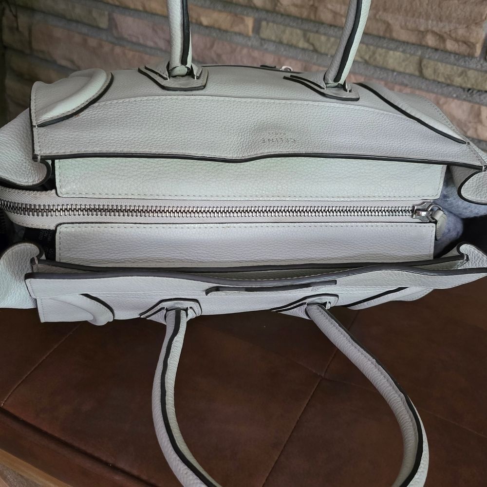 🐢 Céline White Drummed Calfskin Luggage Mini - Picture 6 of 17